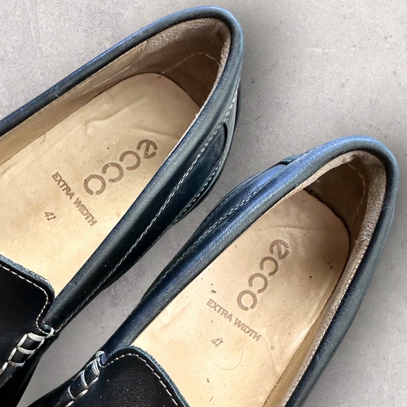 ECCO Black Leather Classic Moccasin Driving Men’s Loafers main image 7